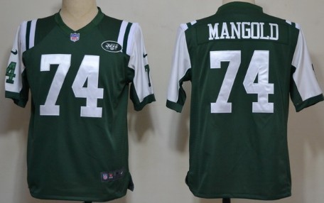Green Game Jersey New York Jets 74 Nick Mangold
